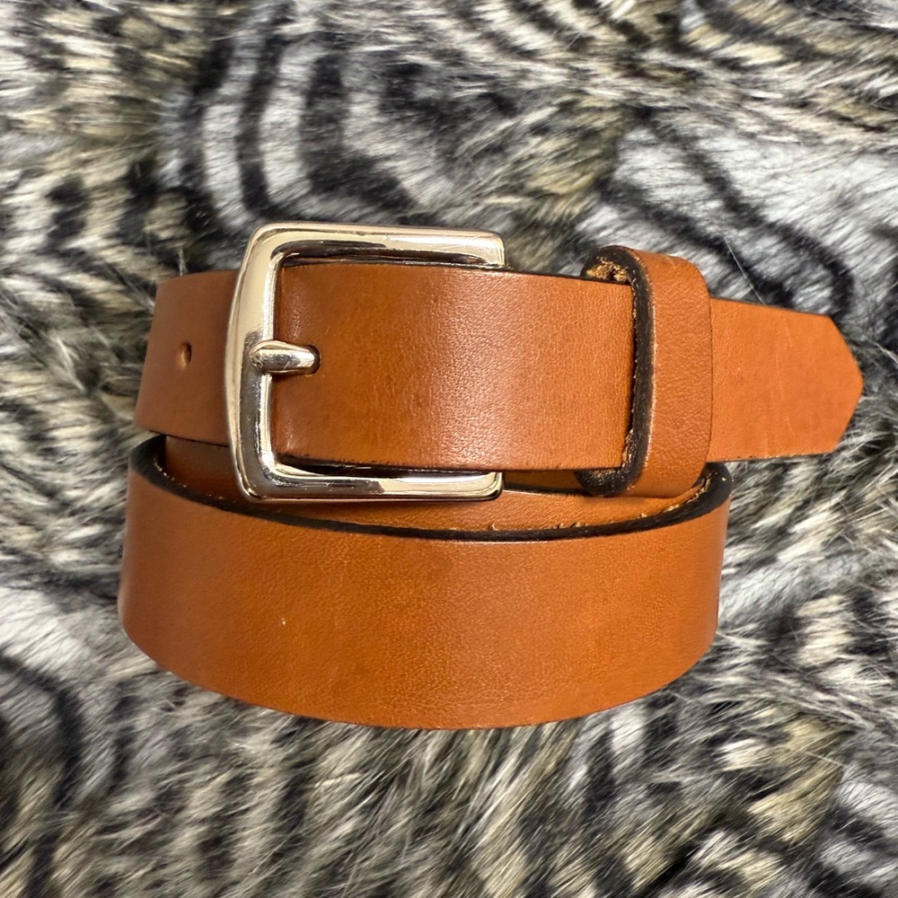 Vintage Coach Classic Leather Belt - British Tan/Saddle Brown
